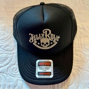 OTTO Black JELLY ROLL Beautifully Broken Trucker Hat w/Cream Logo Music Fandom